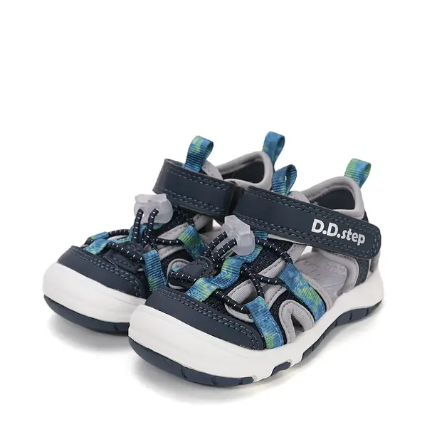 Sandale D.D Step băieți cu uscare rapidă, material textil, bleumarin_G065-61599AM-26_Pebebe