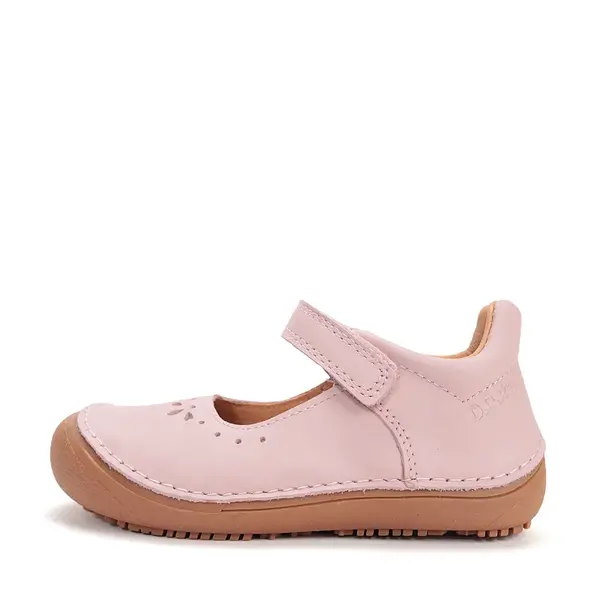 Pantofi barefoot fete, balerini, piele naturala, design cu flori, roz D.D.Step_H063-61295AM-25_Pebebe
