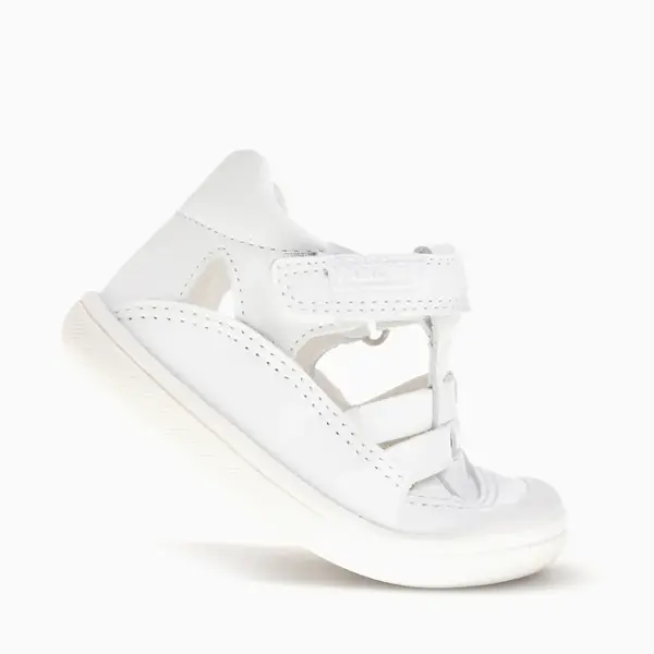Sandale Barefoot bebe unisex Pablosky, albe, Leader Tech, inchidere cu scai_049005-18_Pebebe