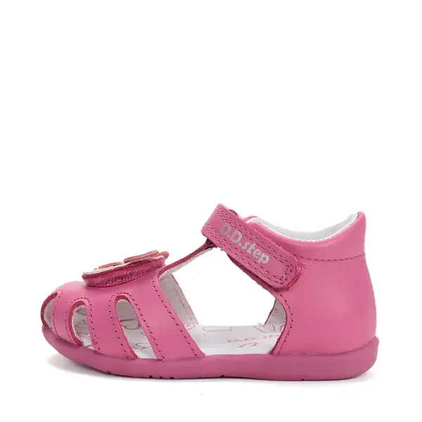 Sandale D.D. Step Fete, piele naturala, talpa flexibila, roz inchis, porcușor_G075-61516C-20_Pebebe