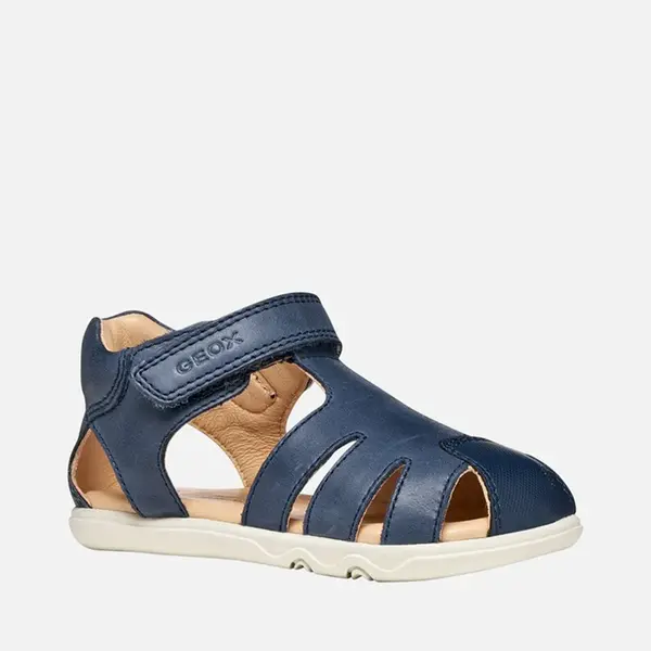 Sandale Geox baieti, Barefoot, piele naturala, Steppieup, albastru_B656PC-000CL-C4002-20_Pebebe