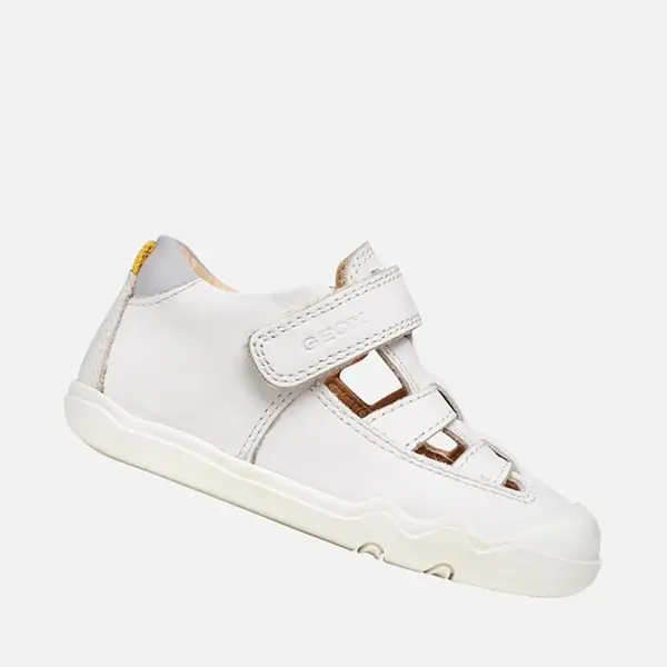 Sandale Geox fete, Barefoot, piele naturala, Steppieup, alb_B555WA-00085-C1236-20_Pebebe