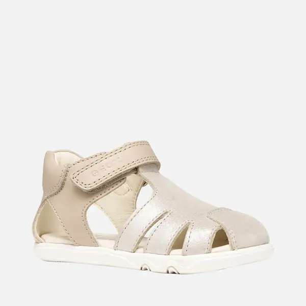 Sandale Geox fete, Barefoot, piele naturala, Steppieup, auriu_B656QA-0CR85-C5000-20_Pebebe