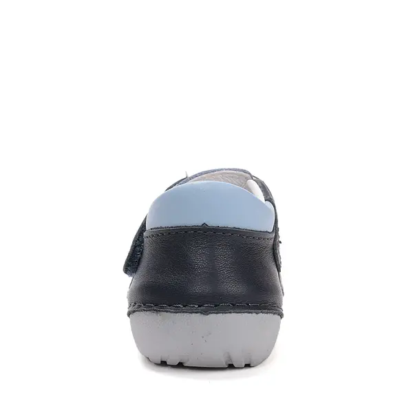 Pantofi baieti, piele naturala, decupati, primii pași, bleumarin cu elefant, D.D. Step_H015-61484-19_Pebebe