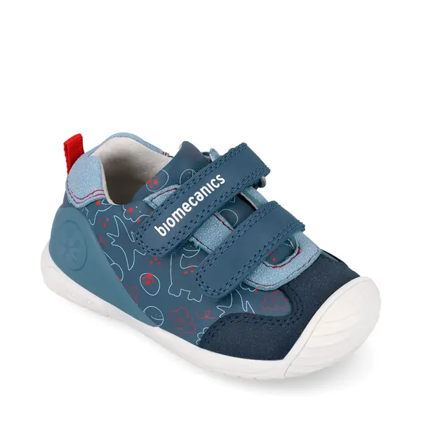 Pantofi Biomecanics pentru Băieței Biogateo Casual – bleumarin cu Imprimeu Dinozauri_262120-A556-19_Pebebe