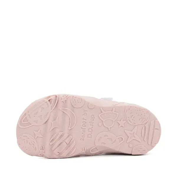 Pantofi D.D.Step copii, barefoot, piele naturala, decupati, primii pași, alb sidef_H077-61288F-21_Pebebe