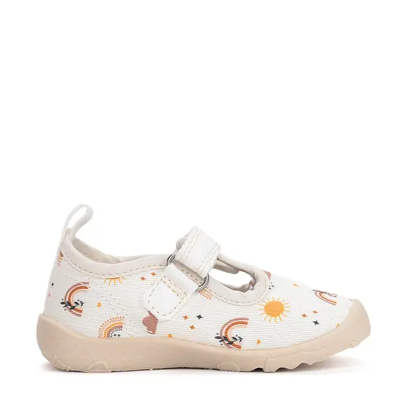 Pantofi de interior pentru copii, decupati, material textil, talpa flexibila, alb, D.D Step_C086-61991AM-30_Pebebe