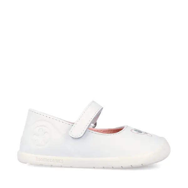 Pantofi fete Biomecanics, piele naturala, Wider, alb cu fluturas_262155-C050-25_Pebebe