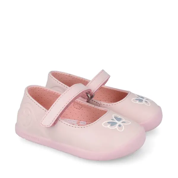 Pantofi fete Biomecanics, piele naturala, Wider, roz cu fluturas_262155-B779-21_Pebebe