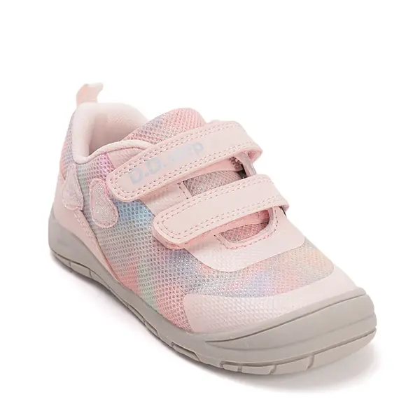 Pantofi sport fete, material textil, talpa flexibila, roz cu sclipici, D.D. Step_F065-61776AM-29_Pebebe