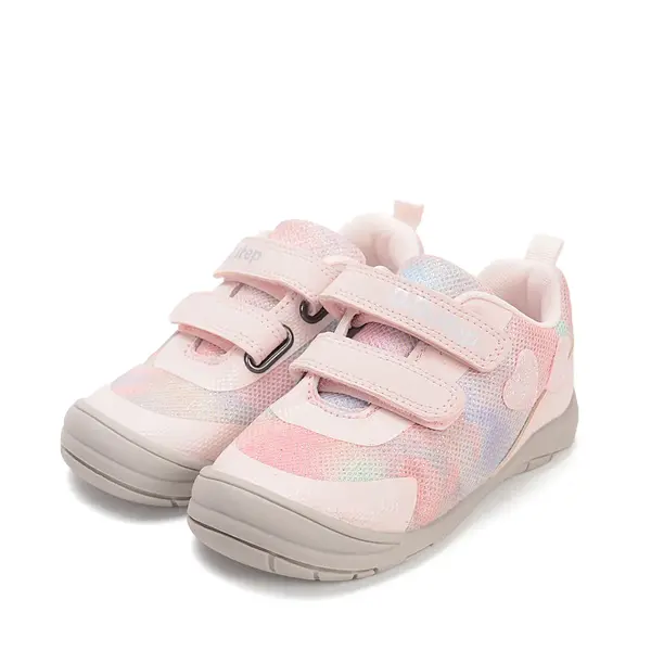 Pantofi sport fete, material textil, talpa flexibila, roz cu sclipici, D.D. Step_F065-61776AM-29_Pebebe