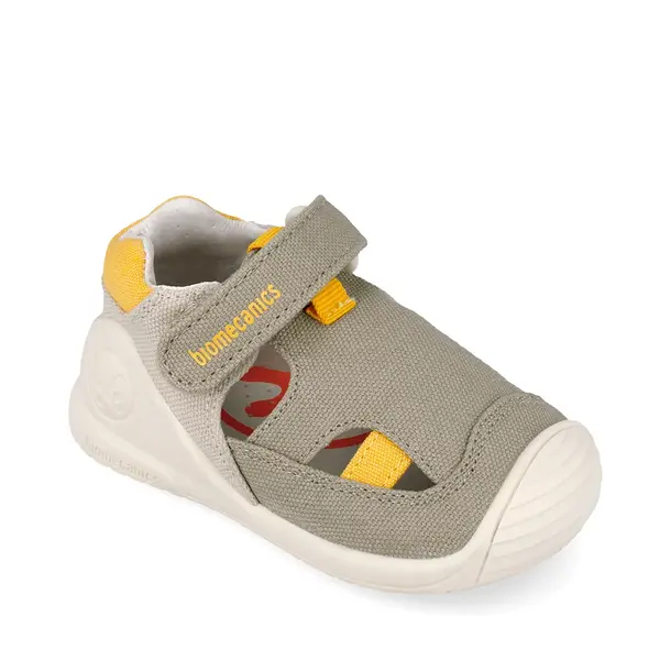 Sandale baieti Biomecanics, material textil, talpa flexibila, protectie degete, Biogateo Canvas, bej_262183-C891-20_Pebebe