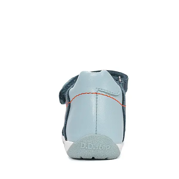 Sandale baieti cu varf deschis, piele naturala, talpa flexibila, bleumarin, D.D. Step_G111-61179B-20_Pebebe