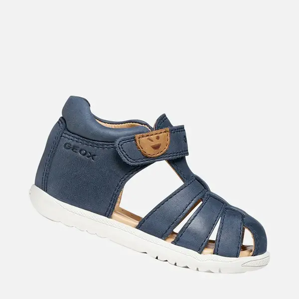 Sandale baieti Geox, Piele naturala, Macchia, bleumarin_B254VA-000CL-C4002-20_Pebebe