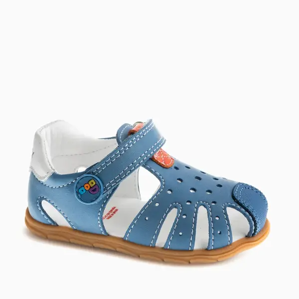 Sandale Barefoot baieti, Pablosky, albastru, Nobuck-Tech, inchidere cu scai_067444-19_Pebebe