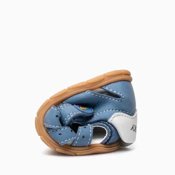 Sandale Barefoot baieti, Pablosky, albastru, Nobuck-Tech, inchidere cu scai_067444-19_Pebebe
