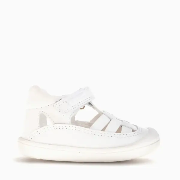 Sandale Barefoot bebe unisex Pablosky, albe, Leader Tech, inchidere cu scai_049005-18_Pebebe