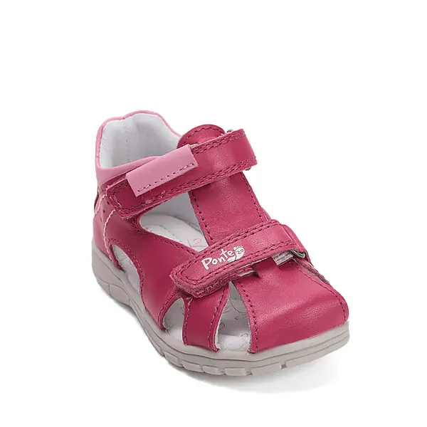 Sandale copii, cu supinatie, piele naturala, ajustare cu doua barete, Roz, Ponte20_DA05-6-1925C-22_Pebebe