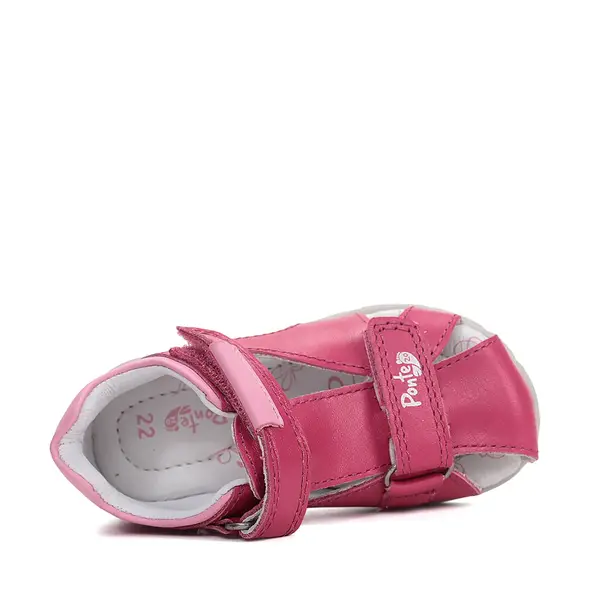 Sandale copii, cu supinatie, piele naturala, ajustare cu doua barete, Roz, Ponte20_DA05-6-1925C-22_Pebebe