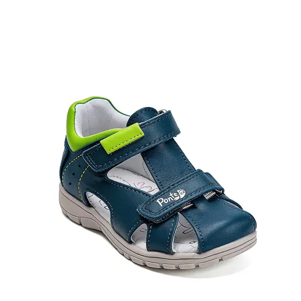 Sandale copii, cu supinatie, piele naturala, ajustare cu doua barete, albastru, Ponte20_DA05-6-1925-22_Pebebe