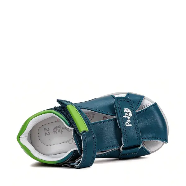 Sandale copii, cu supinatie, piele naturala, ajustare cu doua barete, albastru, Ponte20_DA05-6-1925-22_Pebebe