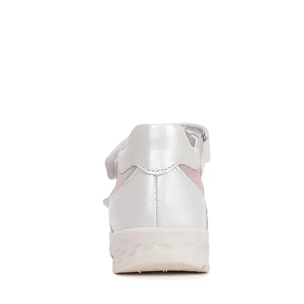 Sandale fete, cu supinatie, piele naturala, ajustare cu doua barete, alb, Ponte20_DA05-6-1808C-27_Pebebe