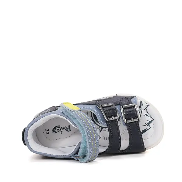 Sandale cu supinatie, piele naturala, vârf deschis, Bleumarin, Ponte20_DA05-6-1893-23_Pebebe