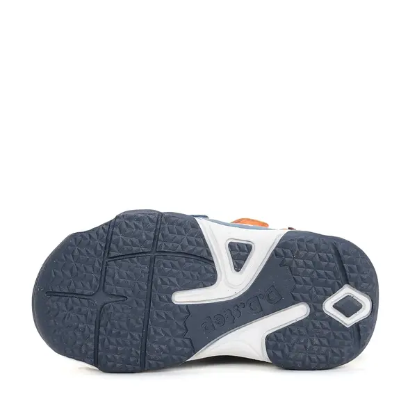 Sandale D.D. Step baieti, piele naturala, branț cu suport, albastru design cu urs_G064-61909B-22_Pebebe