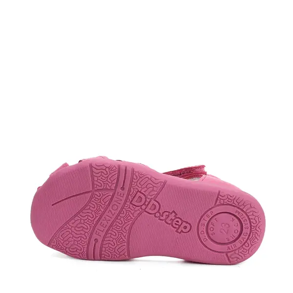 Sandale D.D. Step Fete, piele naturala, talpa flexibila, roz inchis, porcușor_G075-61516C-20_Pebebe