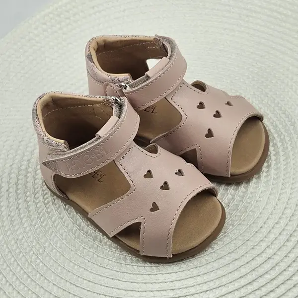 Sandale din piele naturala, talpa flexibila, barefoot, roz pudra_RO-800-1-18_Pebebe