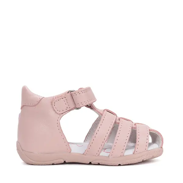 Sandale fete cu barete si ajustare cu 2 scaiuri, piele naturala, talpa flexibila, roz lila, D.D.Step_G111-61400AM-30_Pebebe