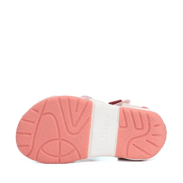 Sandale fete cu barete si ajustare cu 2 scaiuri, piele naturala, talpa flexibila, roz sidef, D.D.Step_G111-61843D-20_Pebebe