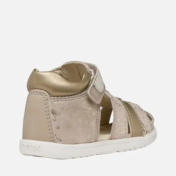 Sandale fete Geox, Macchia, Piele naturala, bej cu auriu_B254WB-007NF-C8560-22_Pebebe