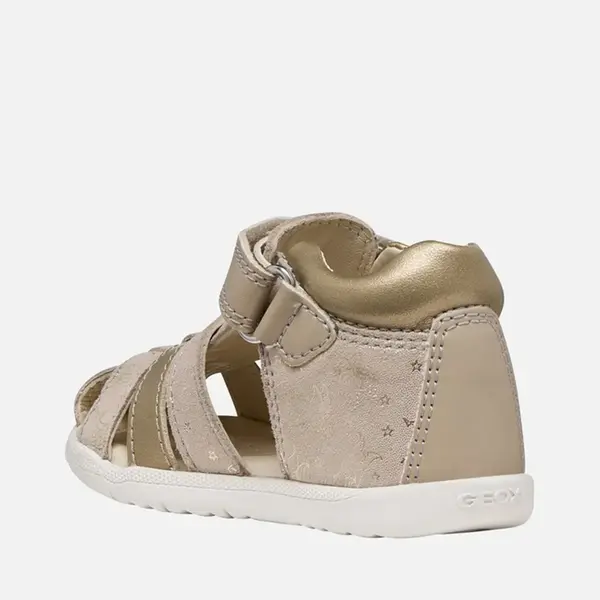 Sandale fete Geox, Macchia, Piele naturala, bej cu auriu_B254WB-007NF-C8560-22_Pebebe