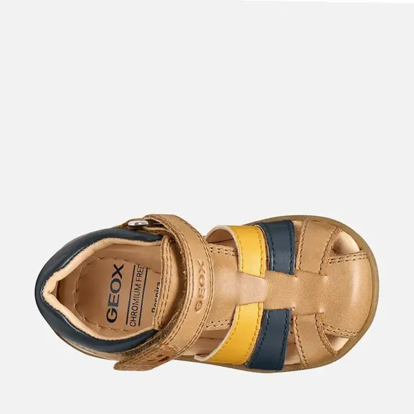 Sandale fete Geox, Macchia, Piele naturala, maro cognac_B254VA-0CL78-CT6F4-19_Pebebe