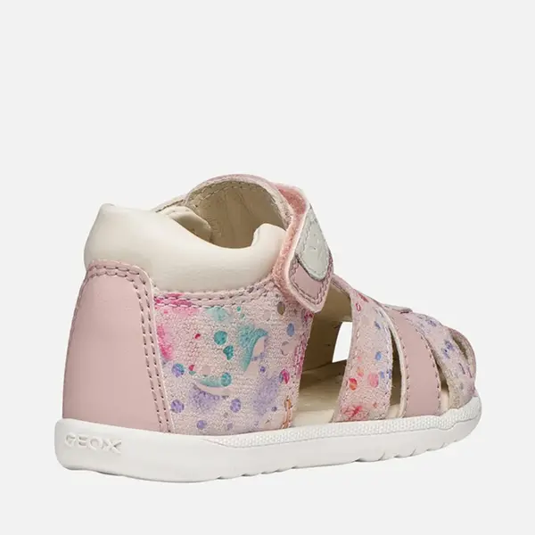 Sandale fete Geox, Macchia, Piele naturala, Roz pictat_B254WB-007BC-C8W0G-18_Pebebe