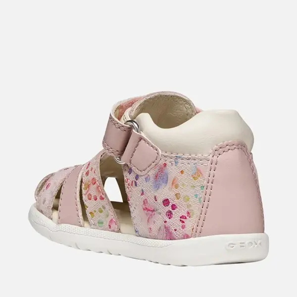 Sandale fete Geox, Macchia, Piele naturala, Roz pictat_B254WB-007BC-C8W0G-18_Pebebe