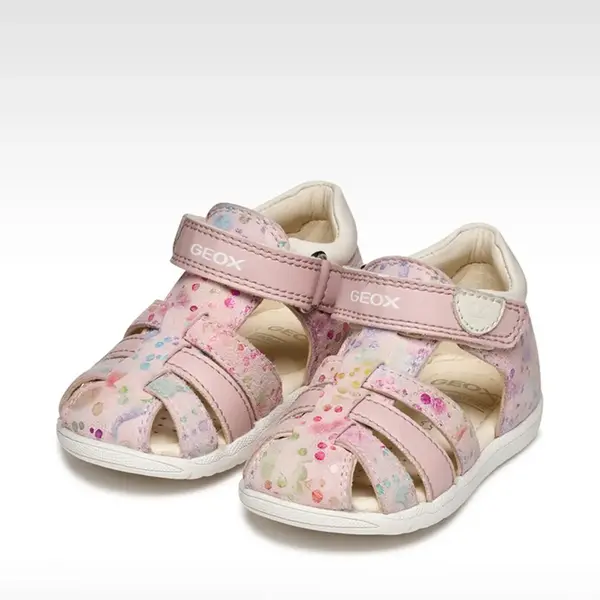 Sandale fete Geox, Macchia, Piele naturala, Roz pictat_B254WB-007BC-C8W0G-18_Pebebe