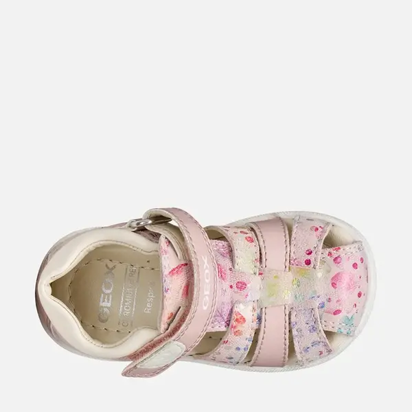 Sandale fete Geox, Macchia, Piele naturala, Roz pictat_B254WB-007BC-C8W0G-18_Pebebe