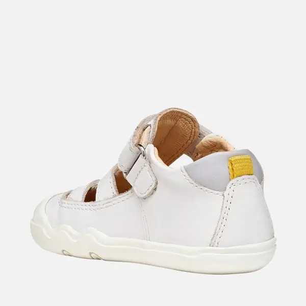 Sandale Geox fete, Barefoot, piele naturala, Steppieup, alb_B555WA-00085-C1236-20_Pebebe