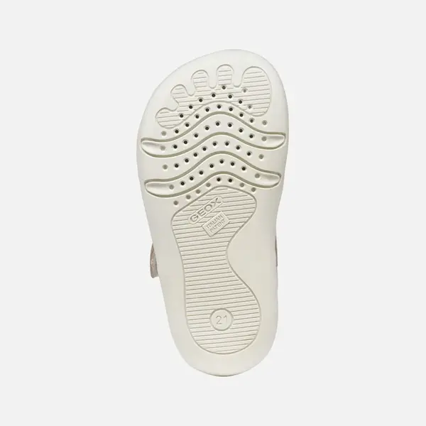 Sandale Geox fete, Barefoot, piele naturala, Steppieup, alb_B555WA-00085-C1236-22_Pebebe