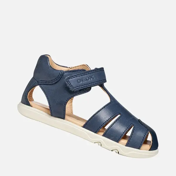 Sandale Geox baieti, Barefoot, piele naturala, Steppieup, albastru_B656PC-000CL-C4002-20_Pebebe