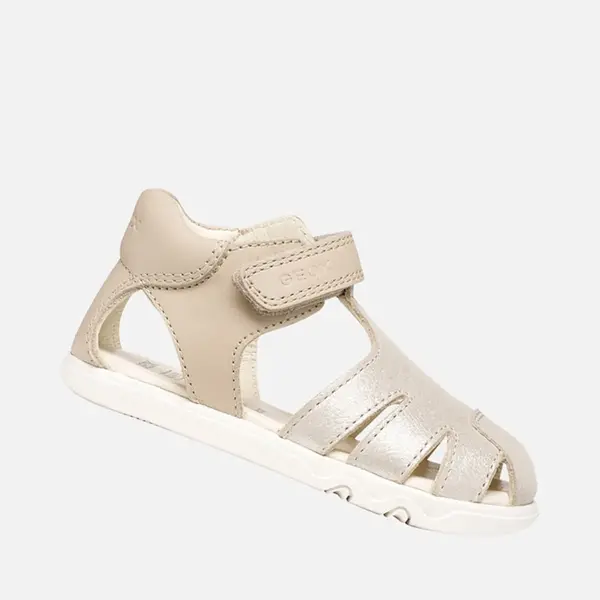 Sandale Geox fete, Barefoot, piele naturala, Steppieup, auriu_B656QA-0CR85-C5000-22_Pebebe