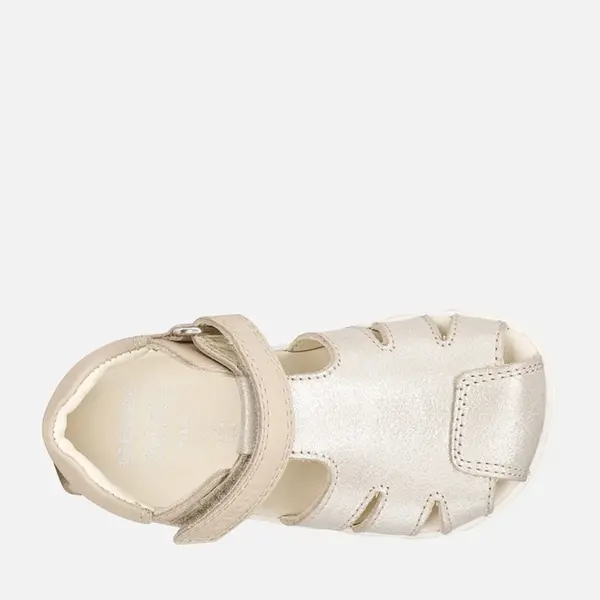 Sandale Geox fete, Barefoot, piele naturala, Steppieup, auriu_B656QA-0CR85-C5000-22_Pebebe