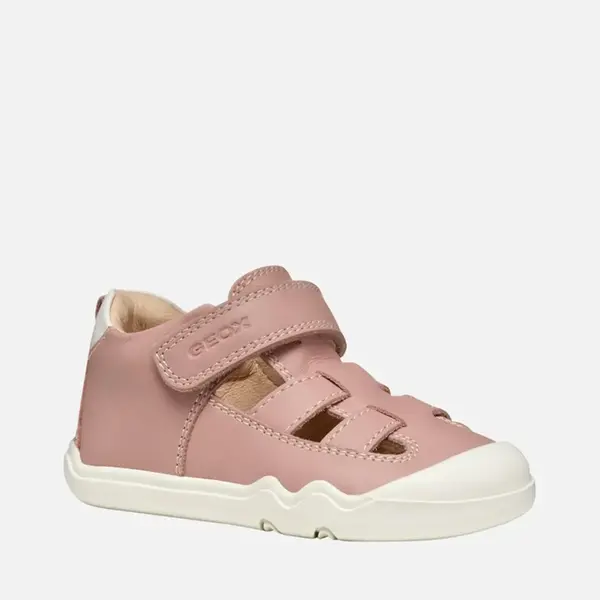 Sandale Geox fete, Barefoot, piele naturala, Steppieup, roz_B5563A-00085-C8011-24_Pebebe