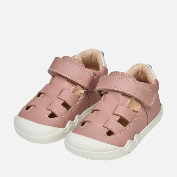 Sandale Geox fete, Barefoot, piele naturala, Steppieup, roz_B5563A-00085-C8011-24_Pebebe