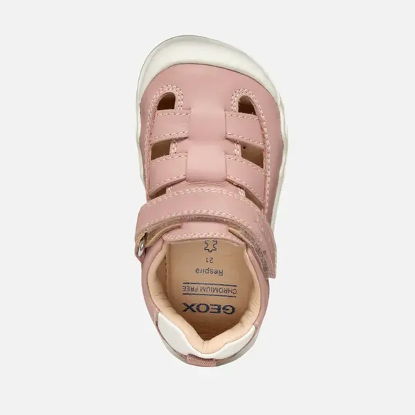 Sandale Geox fete, Barefoot, piele naturala, Steppieup, roz_B5563A-00085-C8011-24_Pebebe
