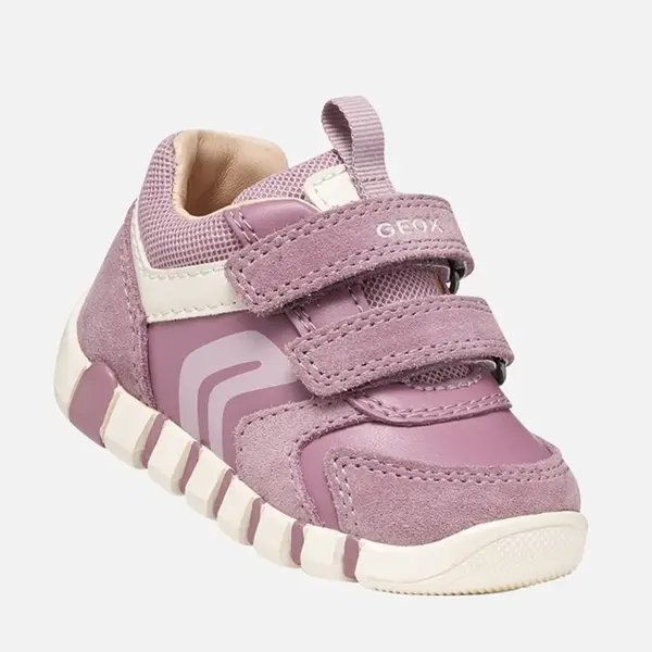 Pantofi Geox fete, piele naturala, brant antibacterian, Geox Respira, Iupidoo, roz prafuit_B3558C-05422-C8023-19_Pebebe