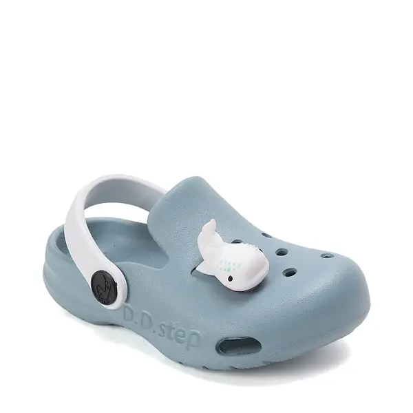 Papuci Cauciuc D.D Step gri petrol cu balena_J109-61142-22/23_Pebebe