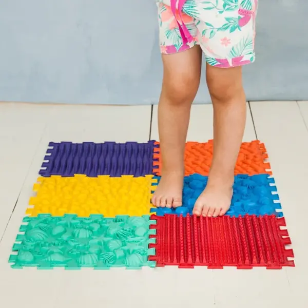 Covoraș ortopedic pentru masaj 6 elemente, Puzzle, elemente marine_4820264130093_Pebebe